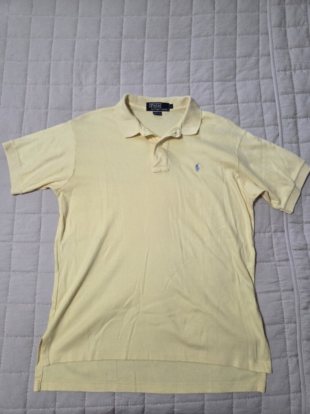 Ralph Lauren Light Yellow Polo Shirt with Embroidered Pony